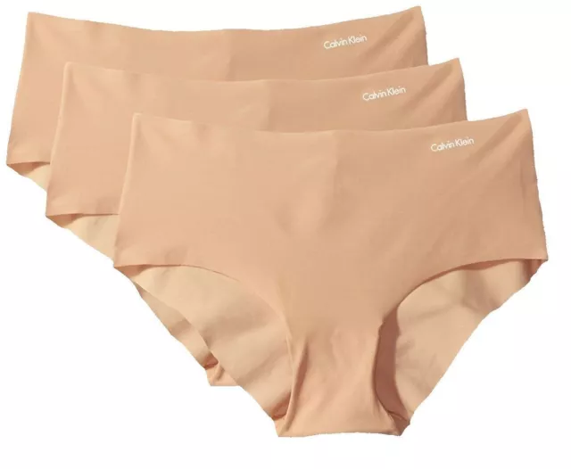 Calvin Klein 3 Pack Invisibles Hipster Panty - QD3559  MSRP $35.00