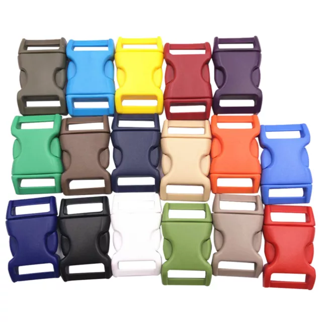 100pcs Dual Buckle for Luggage Straps - Colorful Flat Design