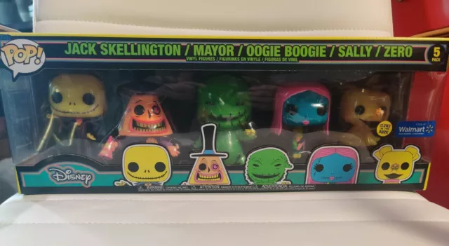 Funko POP! Nightmare Before Christmas Exclusive 5-Pack GITD GLOW IN THE DARK NEW