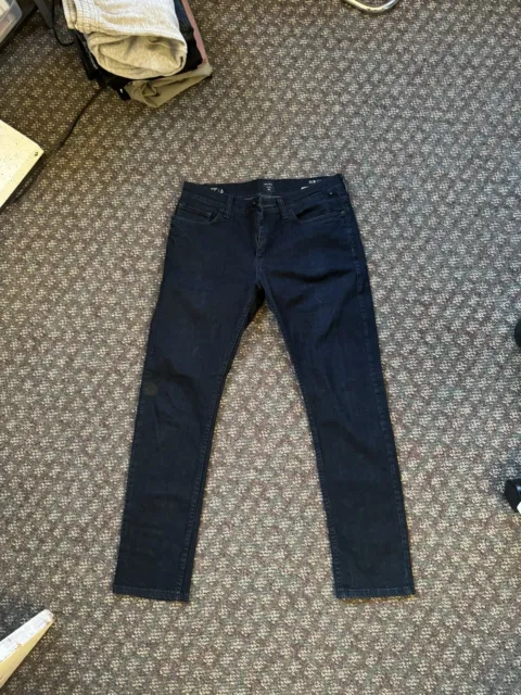 Nautica Jeans Mens 32"x32" Blue Slim Fit Stretch Dark Wash Pants Denim