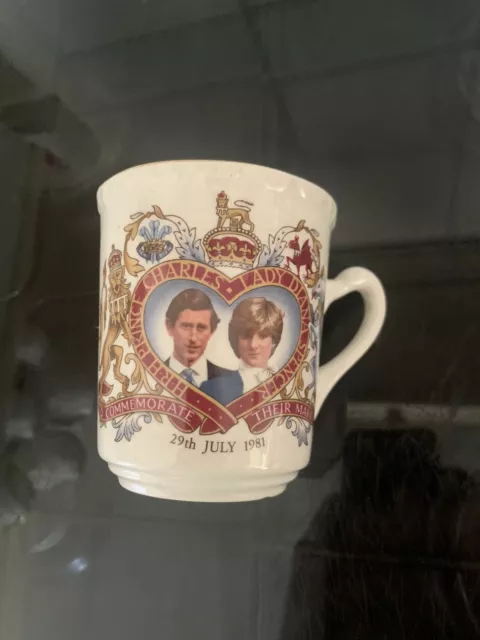 Charles and Diana Commemorative Royal Wedding Original Ceramic Mug England, King