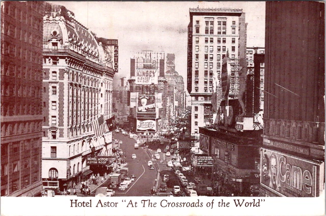 Hotel Astor New York Vintage Old Cars Written On Divided Back Vintage Postcard E - Foto 10