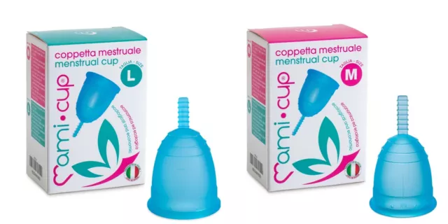 KIT Coppette Mestruali Mamicup® L e M TURCHESE