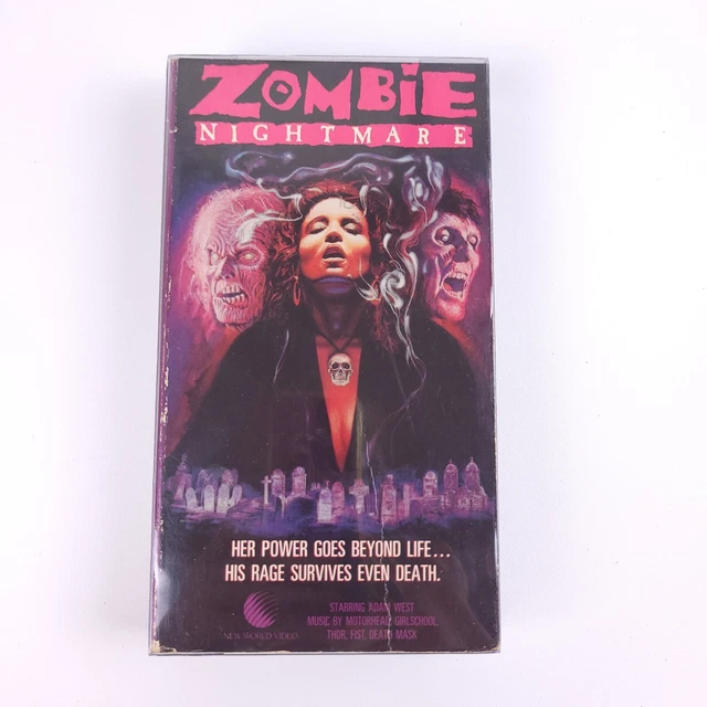 ZOMBIE NIGHTMARE VHS Movie Tape Cult Horror Zombie Cut Box Tia Carrere