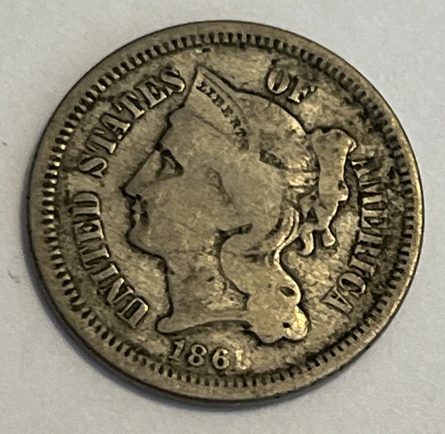 1868 3 Cent Piece United States Coin or 1865 3 cents piece 1868 3 Cent Piece United States Coin or 1865 3 cents piece