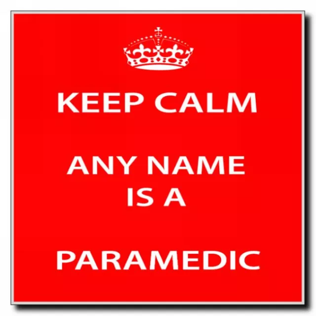 Paramedic Personalised Keep Calm Coaster