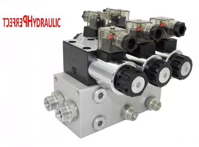 Solenoid Hydraulic Control Valve 2 Section CETOP 03 NG6 60L 12V with unloading