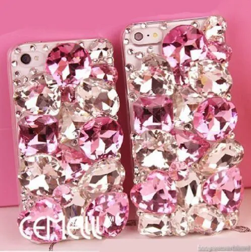 3D Luxury Bling Crystal Rhinestone Diamonds Hard Back Case Cover for Cell Phones
