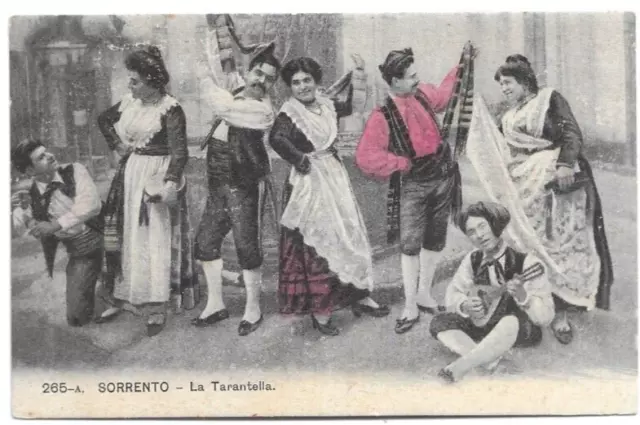 Cartolina Di Napoli ,Sorrento - La Tarantella  Primi '900
