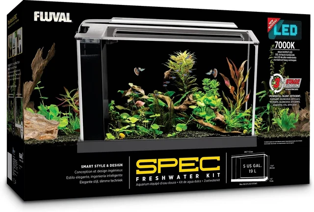 Fluval Black Spec V Aquarium Kit, 5 Gallon | FREE SHIPPING.