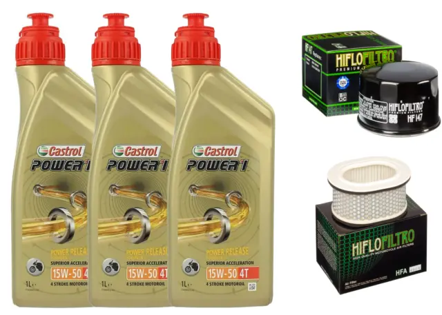 Kit/Tagliando Yamaha  Fzs Fazer/Sp 600 3L Castrol Power 1 15W50 Filtro Olio Aria