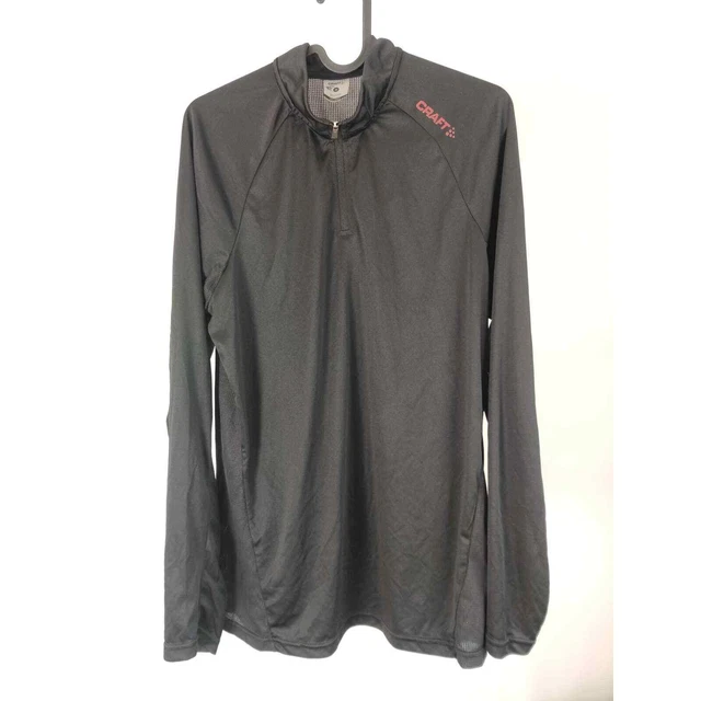 (V) Craft Men base layer shirt LS sport running hiking gym black sz M