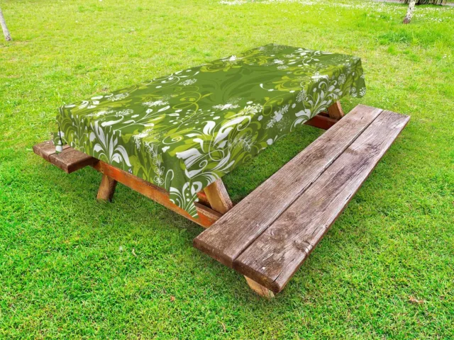 Green Outdoor Picnic Tablecloth in 3 Sizes Decorative Washable Waterproof