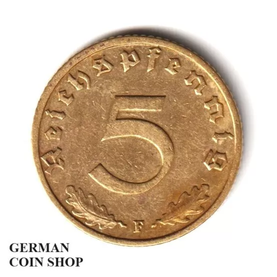 Deutschland Drittes Reich Deutsches Reich - 5 Reichspfennig 1937 F - SELTEN