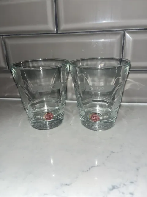 Vintage Set of 2 Jameson Irish Whiskey Lowball Glasses  8 oz