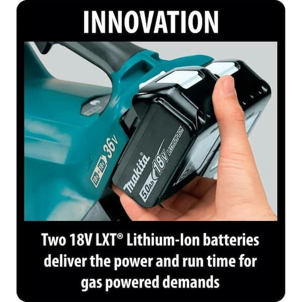 (2) MAKITA LEAF Blower Batteries BL1850B 18V+18V=36V LXT Lithium 5.0Ah