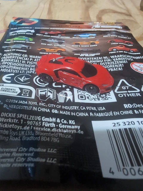 Jada Fast And Furious 3 Nano Auto Set | 3 Sammler-Miniaturen | Lykan Hypersport, Dom's Charger, Brian's Supra