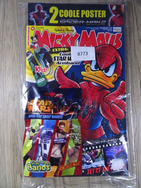  Micky Maus Heft  18/2014 Mit Beilage Star Wars Slap Snap Bands neu OVP (8773)