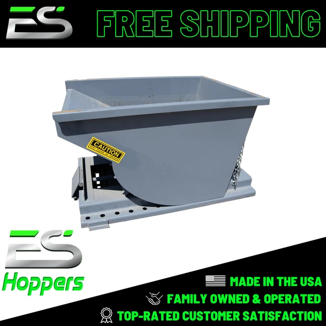 1/2 Yd Wright Bump Release Hopper- Trash - Demo- Recycling Hopper- Free Shipping