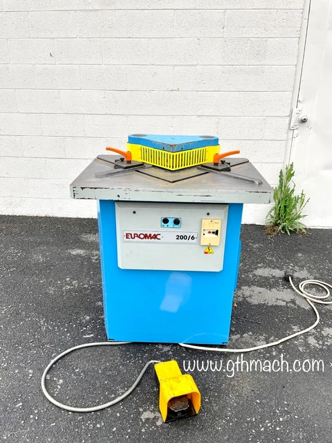 2003 Euromac AF 200/6 Hydraulic Corner Notcher 8” x 1/4” Mild Steel Capacity