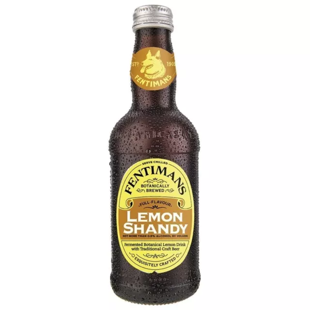 Fentimans Lemon Shandy 12 X 275Ml Bottles Carbonated Flavoured Soft Drinks