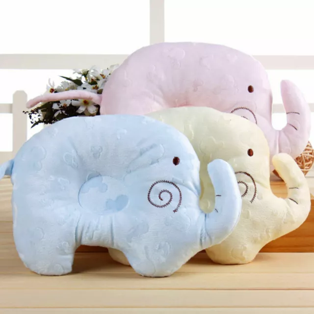 Elephant Shape Infant Baby Pillow Memory Foam For Newborn Prevent Flat Head New