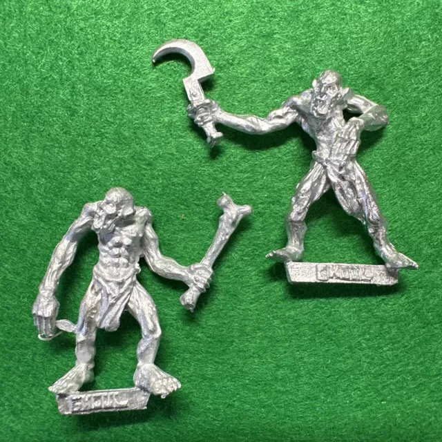 Warhammer Fantasy TOW Undead Ghoul x2 Metal Ghouls Games Workshop Counts 90s AOS