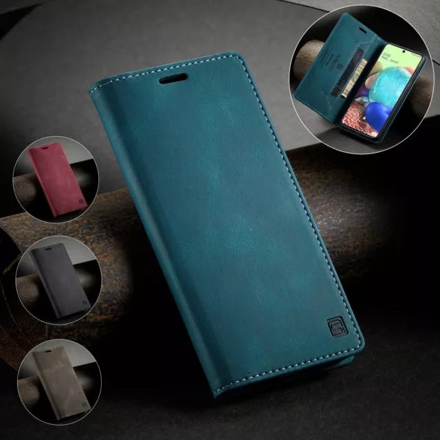 For Samsung S24 S23 A13 A54 S20 FE A53 Case Leather Magnetic Flip Wallet Cover