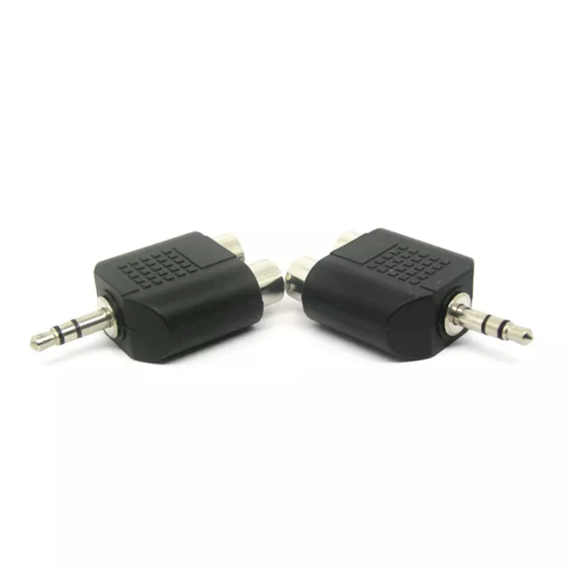 3.5mm Stereo dio Y Splitter Male Plug To RCA Female Jack Adapter