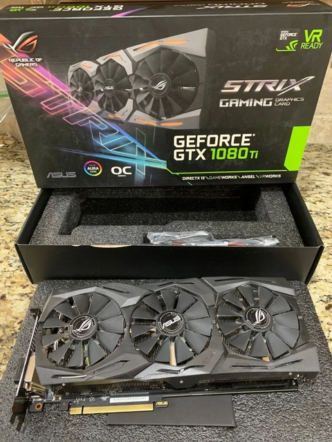 ASUS Republic of Gamers Strix GeForce GTX 1080 TI 11GB GDDR5X Graphics Card... ASUS Republic of Gamers Strix GeForce GTX 1080 TI 11GB GDDR5X Graphics Card...