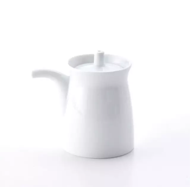 HAKUSAN  Soy Sause Pot Arita Porcelain Type G Large 120ml White Japan