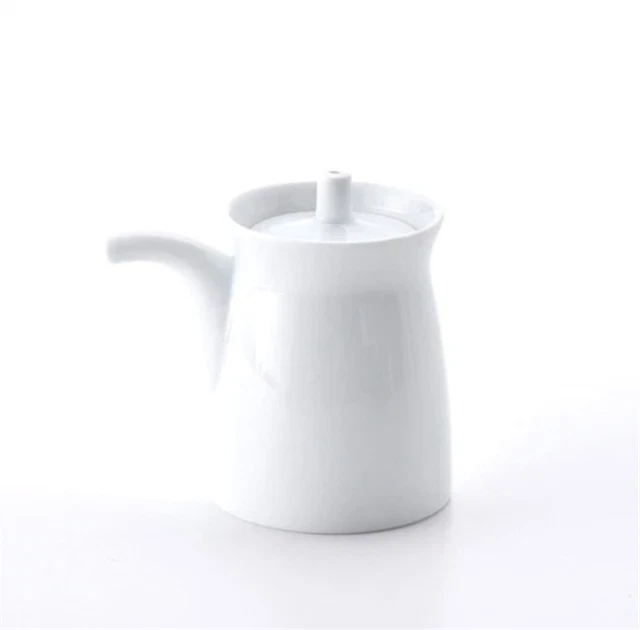 HAKUSAN  Soy Sause Pot Arita Porcelain Type G Large 120ml White Japan