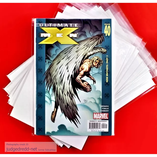 X Men Comic Bags ONLY Size17 Reseal for Slim Graphic Novel Comics x 25 .