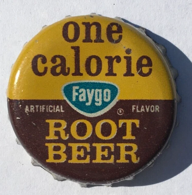 FAYGO ONE CALORIE Root Beer Soda Bottle Cap; Detroit, Michigan; Used