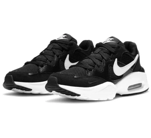 Women Nike Air Max Fusion Athletic Training Sneaker Shoes Black/White CJ1671-003