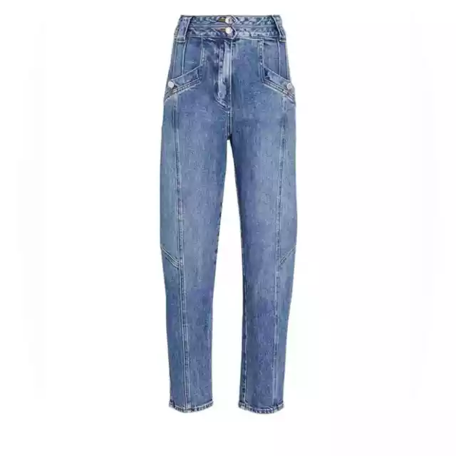 Derek Lam 10 Crosby NWT Alexa High-Rise Tapered Jeans in Medium Dark Sz 28
