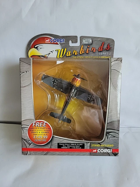 Avion Militaire Corgi Warbirds 1:72 - Focke-Wulf 190A-5 Aux Couleurs Du Maj. Hermann Graf (Neuf)