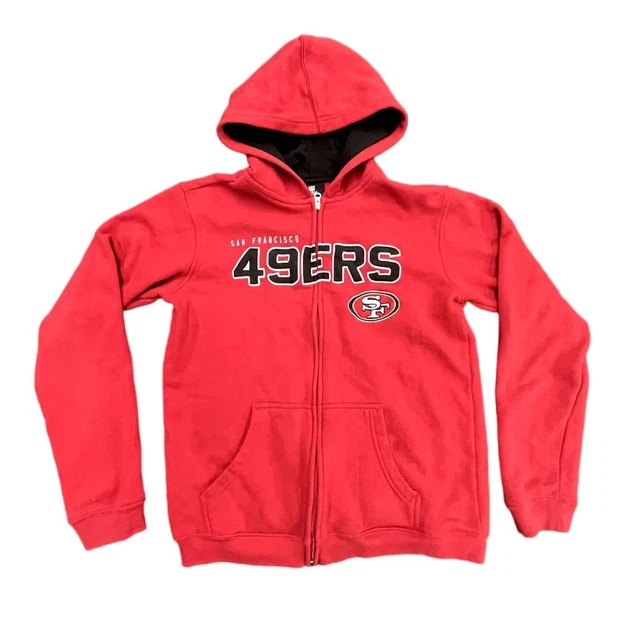 Y2K Youth San Francisco 49ers full zip red sweatshirt hoodie XL