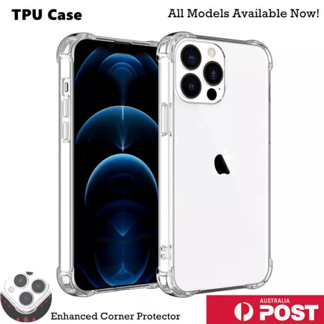 Clear Shockproof Bumper Back Case Cover For iPhone 15 14 13 12 11 Pro XS MAX XR 2