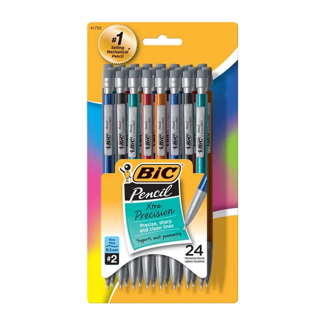 BIC Xtra Precision 0.5 mm Mechanical Pencils, 24-Pk