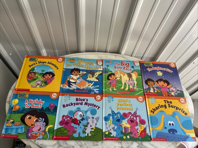 8 NICK JR. Book Club book lot Dora the Explorer, Diego, & Blue's Clues ...