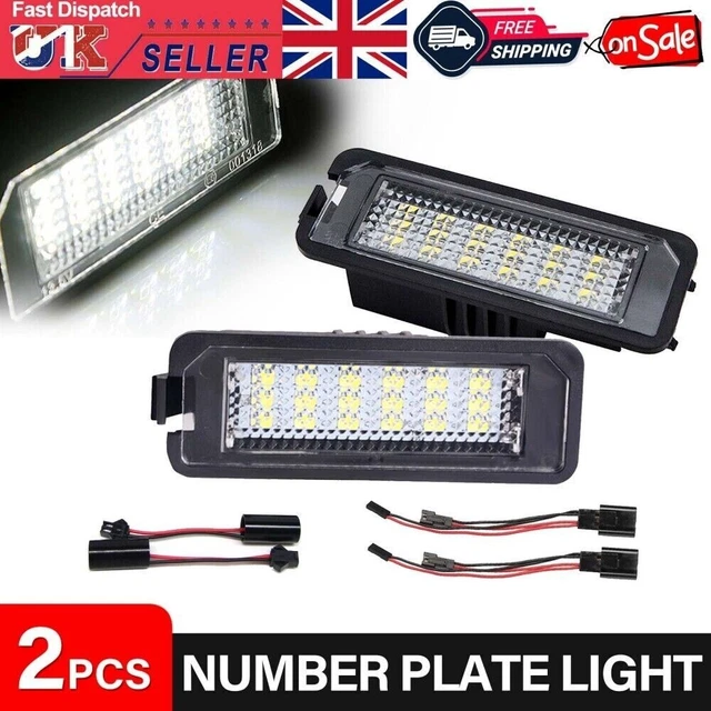 2X LED NUMBER Plate Light VW Golf GTI MK4 MK5 MK6 Passat Polo Eos
