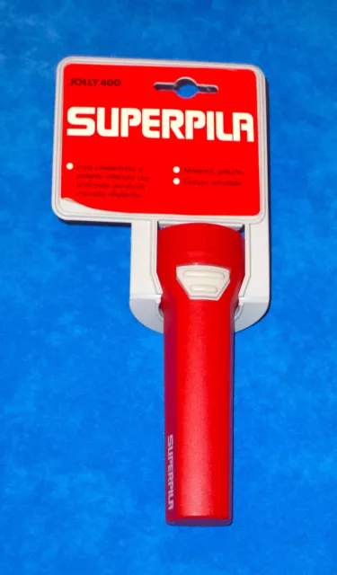 Superpila Luce Vintage Jolly 400 Torcia Nuova In Blister '80