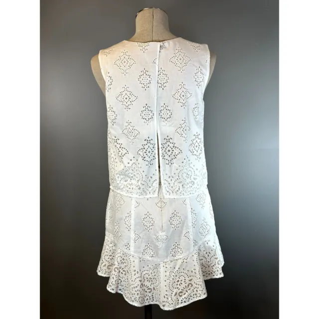 BCBGMaxAzria Vivian Burnout Print Dress in Ivory Size 4 3