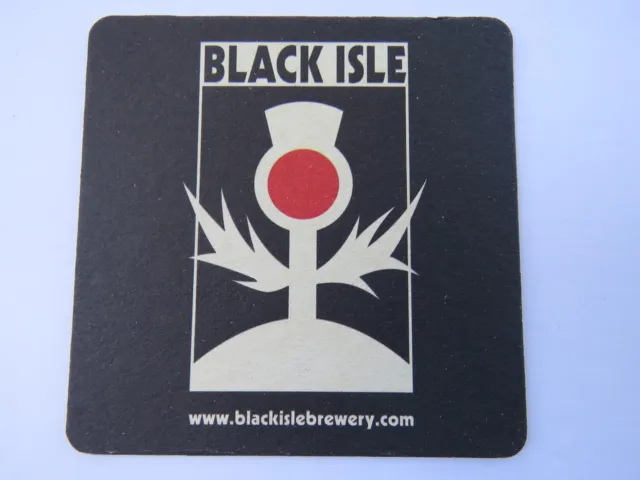 Beer Coaster Pub Bar Mat ~*~ BLACK ISLE Brewery ~*~ Munlochy, Rosshire, Scotland