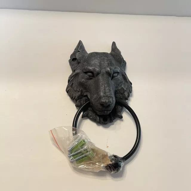 Pacific Giftware 8.5 Inch Fox Wolf Gargoyle Resin Door Knocker Statue Figurine