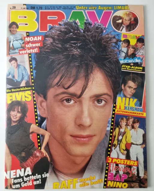 Bravo 29 vom 12.7.1984 Raff / Ärzte / Nena / Alphaville / Elvis / BAP (D372)