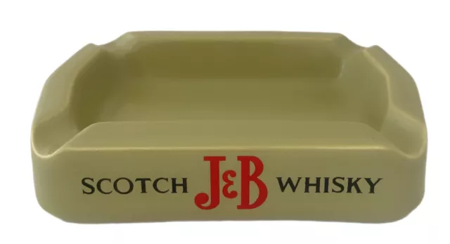 Scotch J & B Whiskey Vintage Ceramic Pub Retro Advertising Ashtray FREE POSTAGE