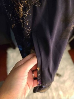 Aritzia Babaton Bennett 100% Silk Shirt Dress, Blue Floral, Large, Used. 5