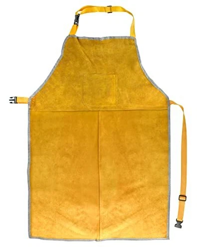 Leather Welding Work Apron, Heat and Flame Resistant, Size 23x35